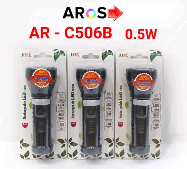 Aros Ar-C-506 Rechargeable LED Torch (Singal Big Led)