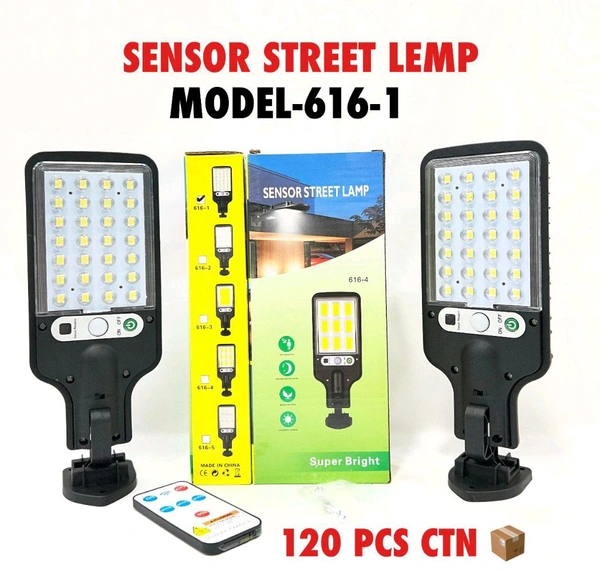 New Sensor Street Lamp (661-1 , Solar Panel , Sensor, On Off π΄ Power Key )
