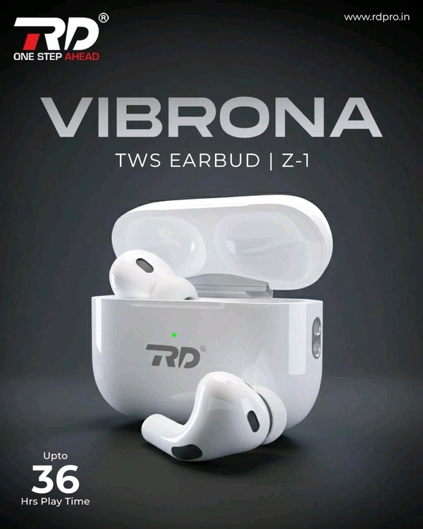 Rd Z1 Vibrona Tws Airbuds 36hrs Play Time Premium Quality Airbuds