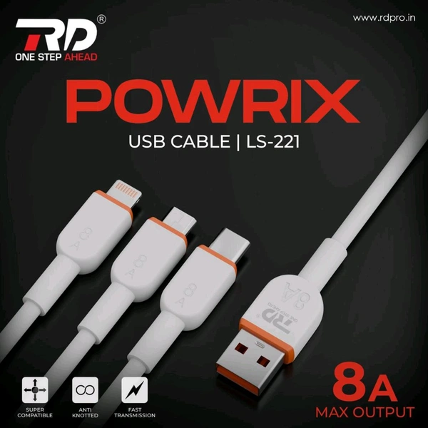 Rd Ls 221 8A Powerix Usb To Micro  Pouch Pecking Cable 