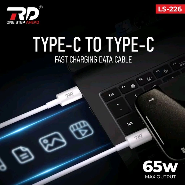 RD Ls-226 65w Type-c To Type-c Fast Charging Cable Pouch Packing 