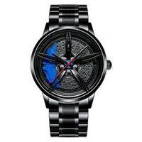 Car Wheel Watch - Luxury Men's Wristwatch - Black