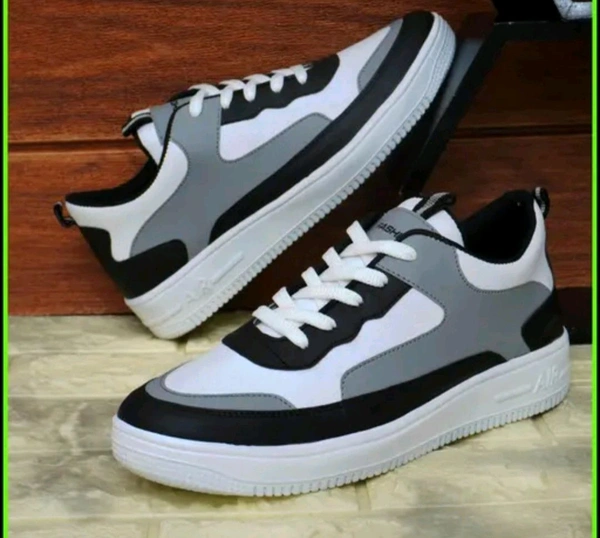 Stylish Black & White Casual Sneakers – Trendy & Comfortable Footwear for Men" - 9