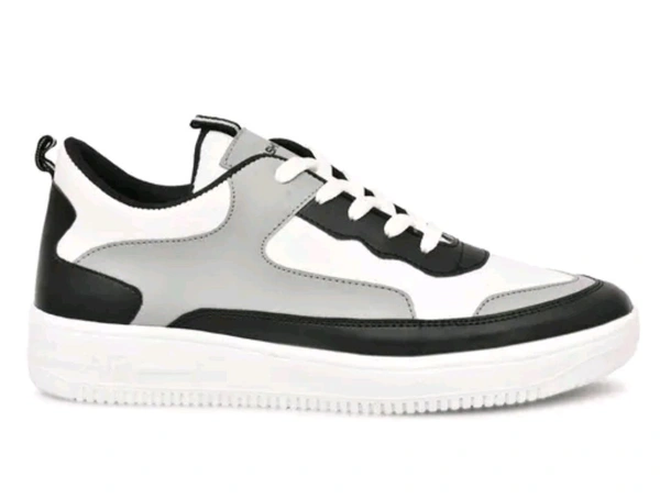 Stylish Black & White Casual Sneakers – Trendy & Comfortable Footwear for Men" - 9