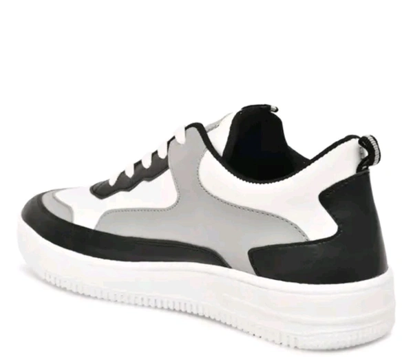 Stylish Black & White Casual Sneakers – Trendy & Comfortable Footwear for Men" - 9