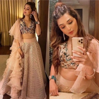 Prayosha Elegant Kasturi Silk Lehenga with Ruffle Dupatta - M