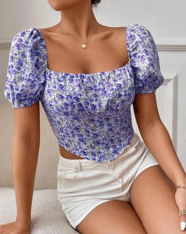 Neha Collection Women's Urbane Feminine Tops & Tunics - Blue, XL