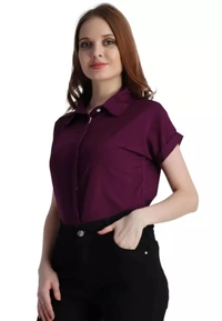Neha Collection Women Formal Shirts - Purple, XXL