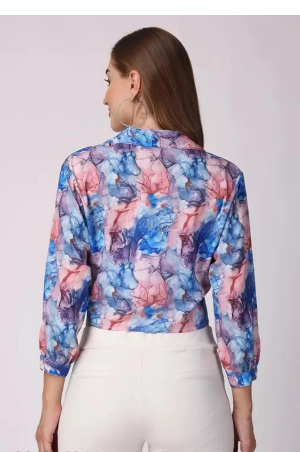 Neha Collection Women Stylish Crop Shirt - L