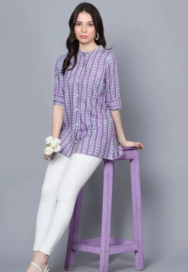 Neha Collection Women Stylish Shirt - light purple, M