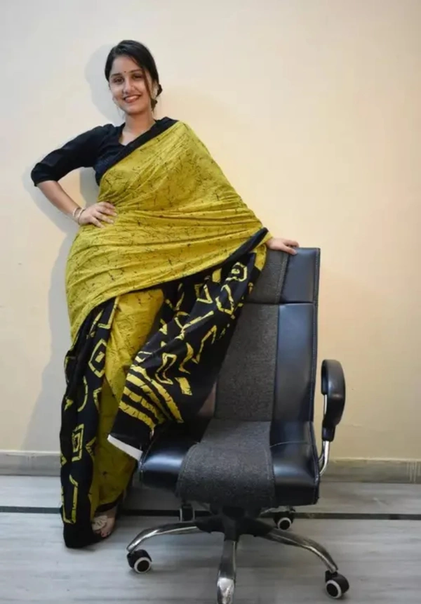 Neha Collection Women Pure Cotton Saree - yellow, Free Size