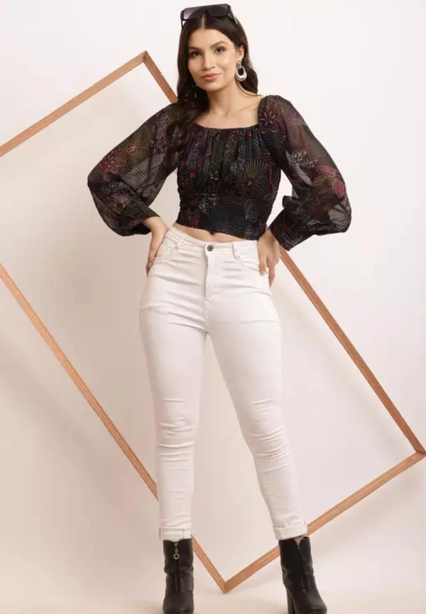 Neha Collection Women Trendy Crop Top - Black, S