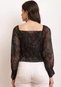 Neha Collection Women Trendy Crop Top - Black, M