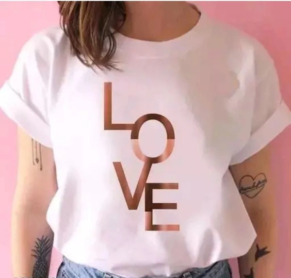 Neha Collection Women Stylish T Shirt - White, M