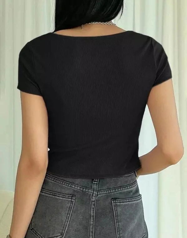 Neha Collection Women Fancy Muskan Top - Black, XL