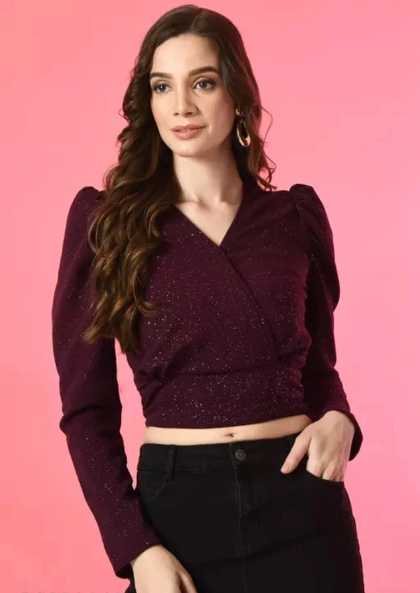 Neha Collection Women Fancy Designer Top - Purple, L