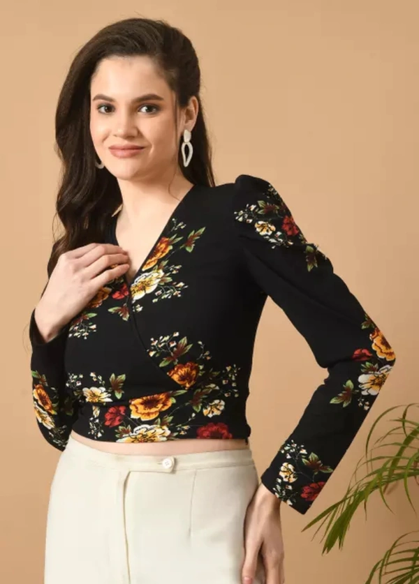 Neha Collection Women Pretty Sensational Top - Black, XL