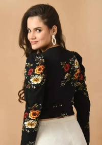 Neha Collection Women Pretty Sensational Top - Black, XL