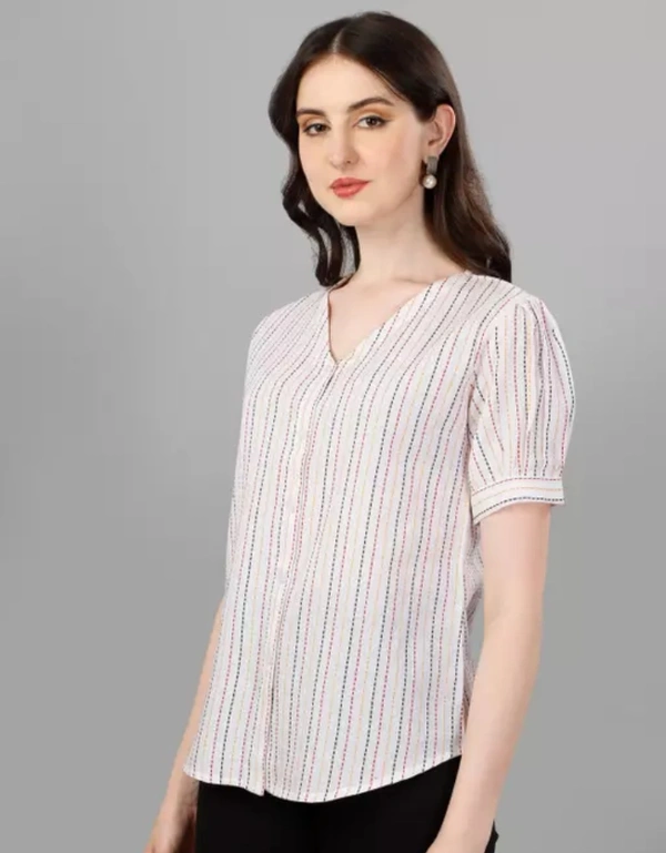 Neha Collection Women Stylish Shirt - White, L