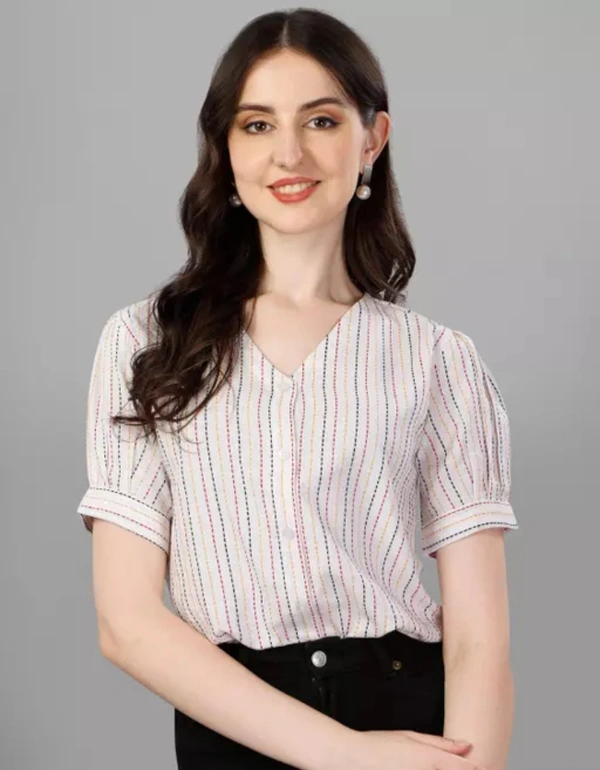 Neha Collection Women Stylish Shirt - White, XL