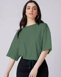 Neha Collection Women Stylish Tshirt - XL, Green
