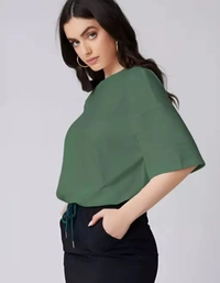 Neha Collection Women Stylish Tshirt - XL, Green