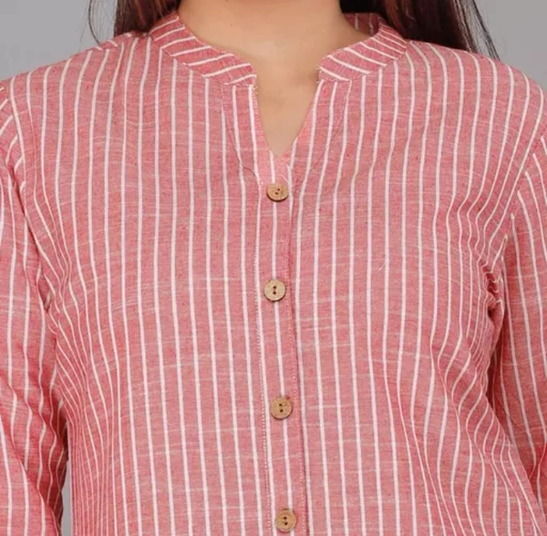 Neha Collection Women Cotton Check Shirt - L, Pink