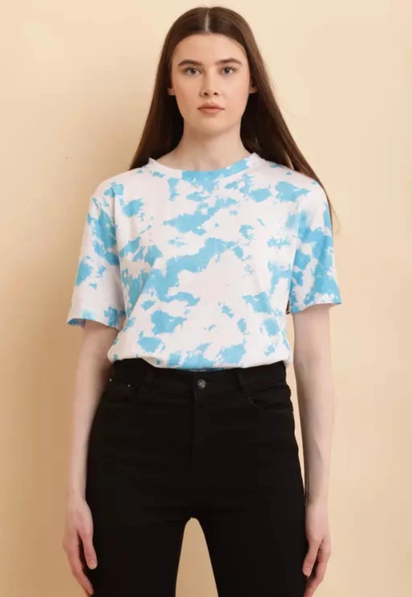 Neha Collection Women Trendy Half Sleeve Printed T-shirt - White, XL