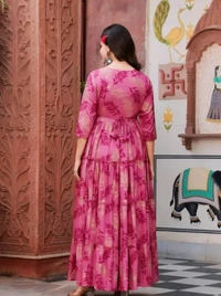 Neha Collection Women Pink Long Gown - Pink, M