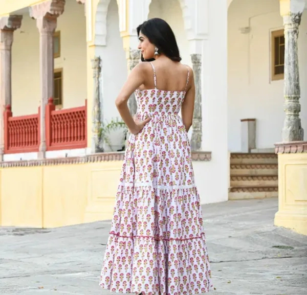 Neha Collection Women Stylish Sleeves Gown - White, XXL