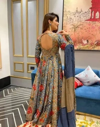 Neha Collection Women Stylish Anarkali Gown - M