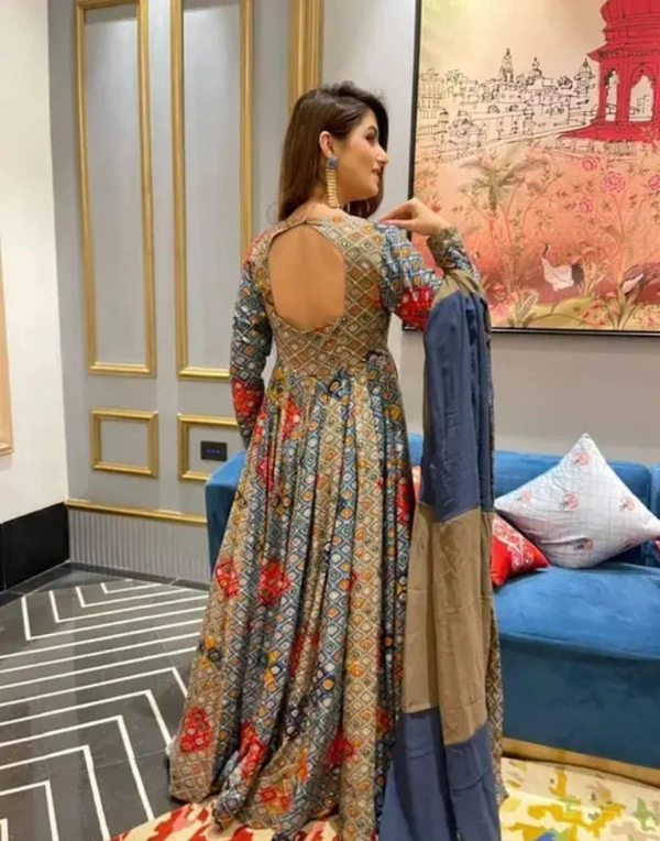 Neha Collection Women Stylish Anarkali Gown - M