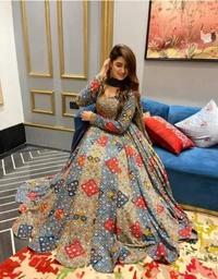 Neha Collection Women Stylish Anarkali Gown - M