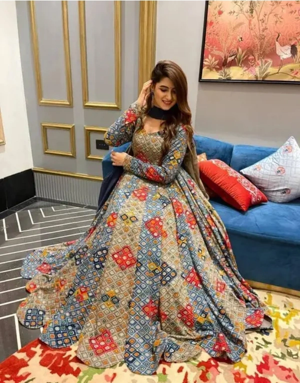 Neha Collection Women Stylish Anarkali Gown - M