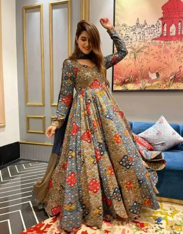 Neha Collection Women Stylish Anarkali Gown - XXL