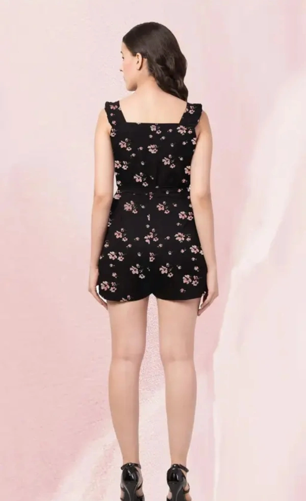 Neha Collection Trendy Shorts Jumpsuit For Women - Black, L