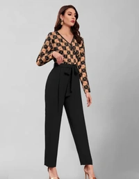 Neha Collection Comfy Retro Women Jumpsuit - Pesto, L