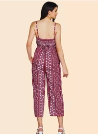 Neha Collection Fancy Designer Jumpsuit For Women - Red, XL