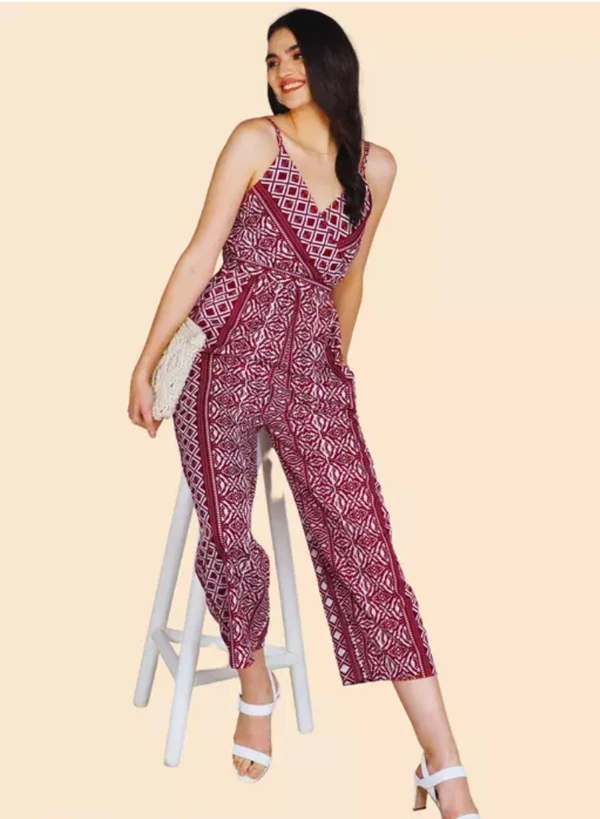 Neha Collection Fancy Designer Jumpsuit For Women - Red, XL