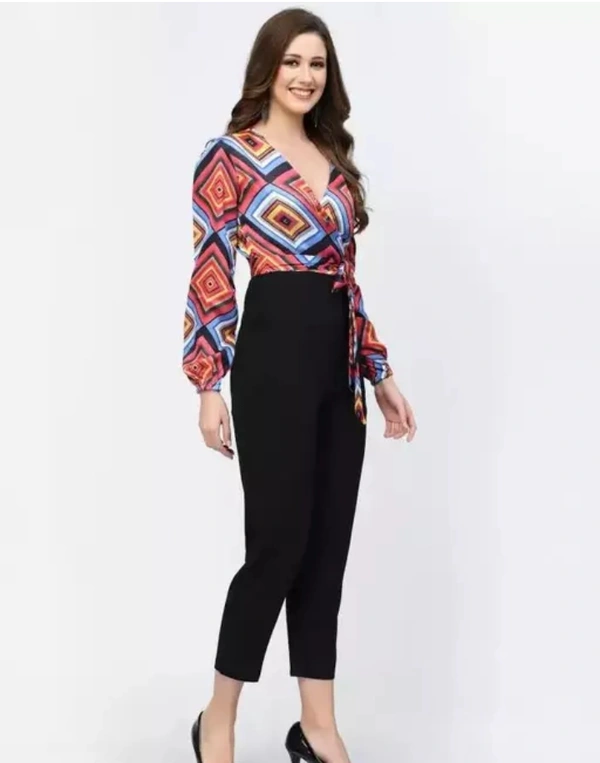 Neha Collection Classic Graceful Women Jumpsuit - Black, M