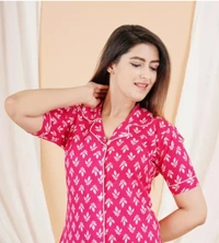 Neha Collection Trendy Comfortable Night Suit For Women And Girls - Pink, XXL