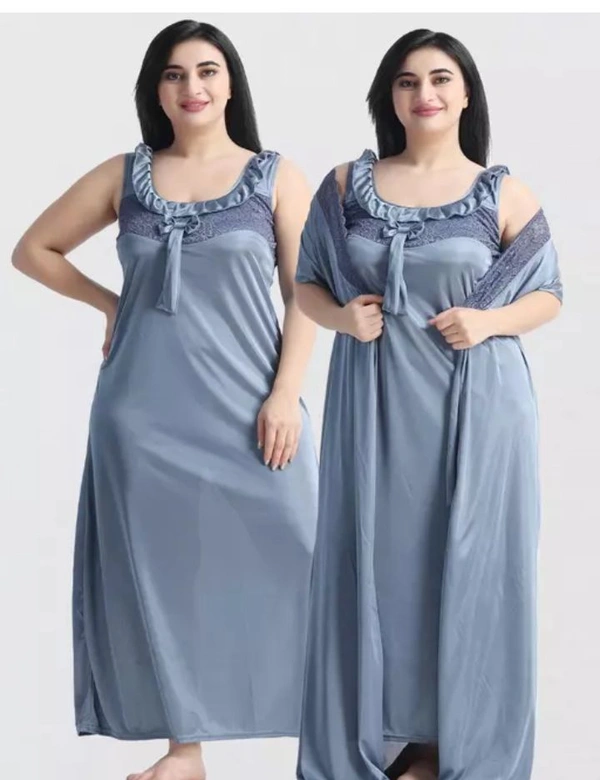 Neha Collection Women's Stylish Nighty - Gray, M
