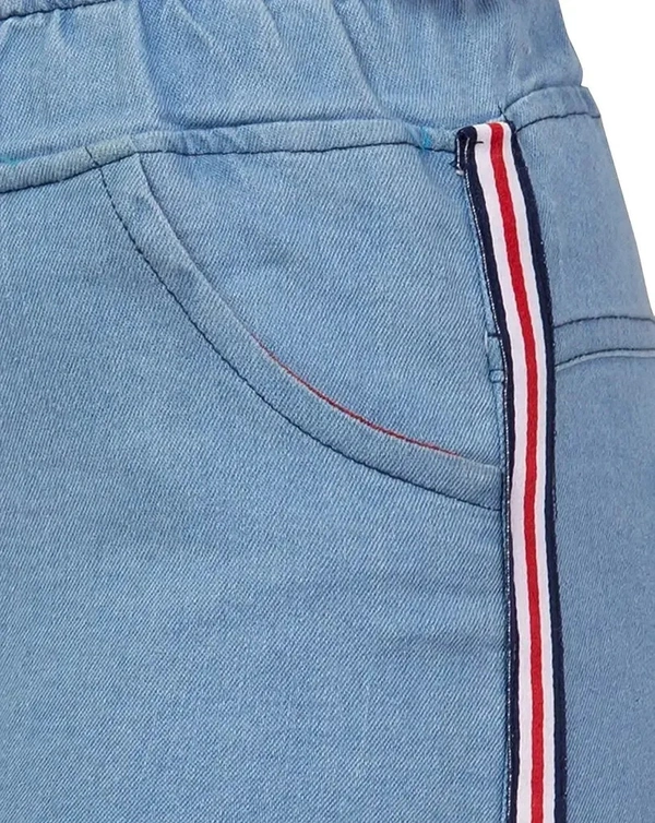 Neha Collection  Side Striped Light Blue Jogger Jeans for Women - 42