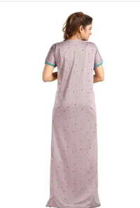 Neha Collection Trending Printed Woman's Nighty - Amethyst Smoke, XL