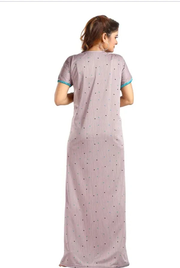 Neha Collection Trending Printed Woman's Nighty - Amethyst Smoke, XL