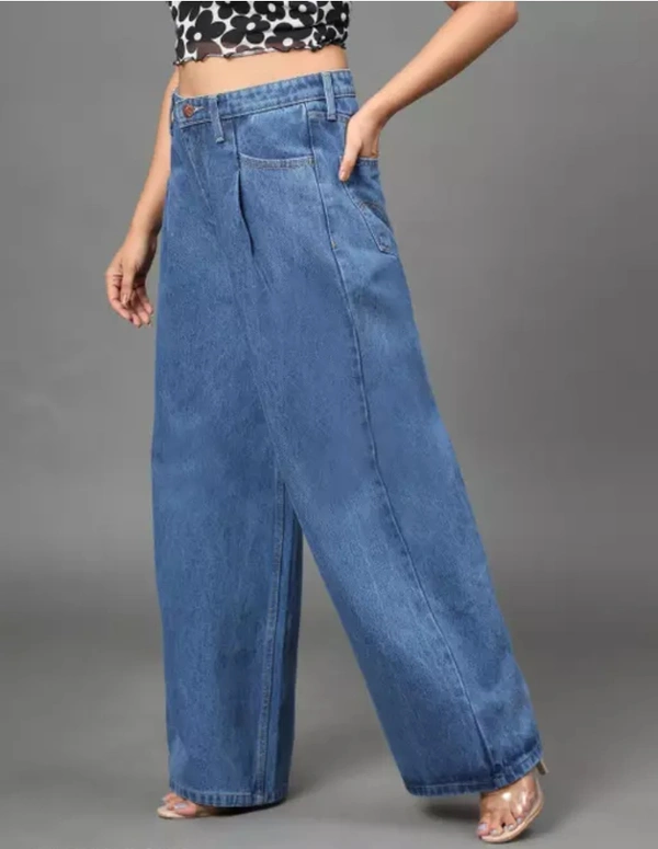 Neha Collection Women's High Rise Non-Stretchable Denim Jeans - 28
