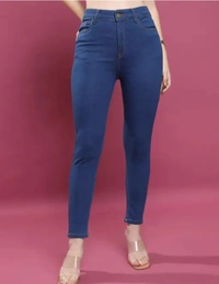 Neha Collection Women's Heavy Fit Skinny  Jeans - Blue, 26