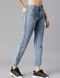 Neha Collection Women's High Rise Jeans - Blue, 28