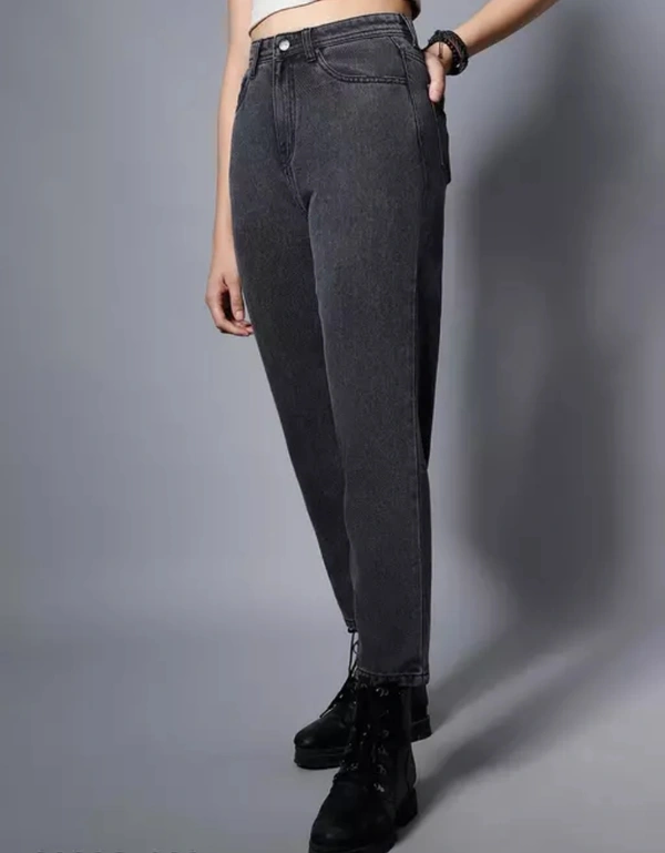 Neha Collection Women's High Rise Slash Knee Jeans - Black, 32