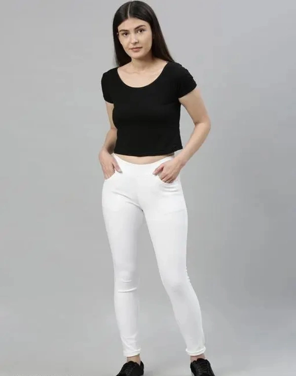 Neha Collection Women's Jeggings - White, 32